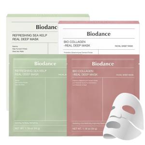 imageBIODANCE Clear Glow Mask Duo Bio Collagen ampamp Refreshing Sea Kelp Real Deep Mask