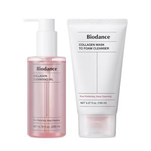 imageBIODANCE Collagen Cleansing Duo  2in1 Pore Mask to Foam Cleanser ampamp Gentle Cleansing Oil Hydrating Facial Wash and Makeup Remover for Sensitive Skin Oily Skin 507  676 fl oz