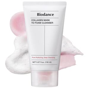 imageBIODANCE Collagen Mask To Foam Cleanser Face Wash for Women 2in1 Pore Mask and Hydrating Foaming Facial Cleanser for Sensitive Skin Oily Skin 507 fl oz 150 ml