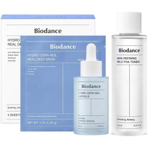 imageBIODANCE Newbornskin Trio Skin Refining Mild PHA Toner ampamp Hydro Ceranol Ampoule ampamp Hydro Ceranol Real Deep Mask