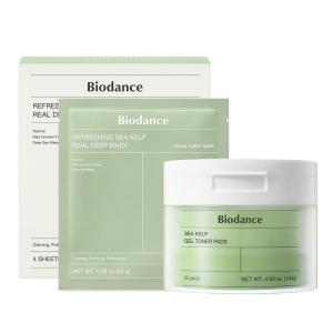 imageBIODANCE Sea Kelp Day ampamp Night Gel Duo Sea Kelp Hydrogel Mask ampamp Sea Kelp Gel Toner Pads Calming ampamp Soothing Sebum Control for Sensitive Skin Oily Skin 4 Masks  60 Pads