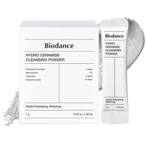 imageBiodance Hydro Ceramide Cleansing Powder Gentle Exfoliating Daily Facial Cleanser with Hyaluronic Acids ampamp Ceramides Enzyme Powder  003 oz x 30ea