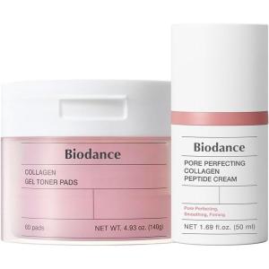 imageBIODANCE Collagen HydraFirm Routine Duo Collagen Toner Pads ampamp Facial Moisturizer Hydrating Firming Korean Skincare Routine Set for Glass Skin Christmas Gift Stocking Stuffers